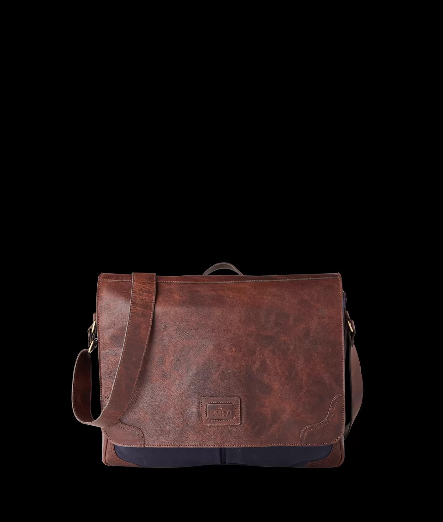 Lucchese Travel | Everyday Waxed Canvas Messenger Bag Navy