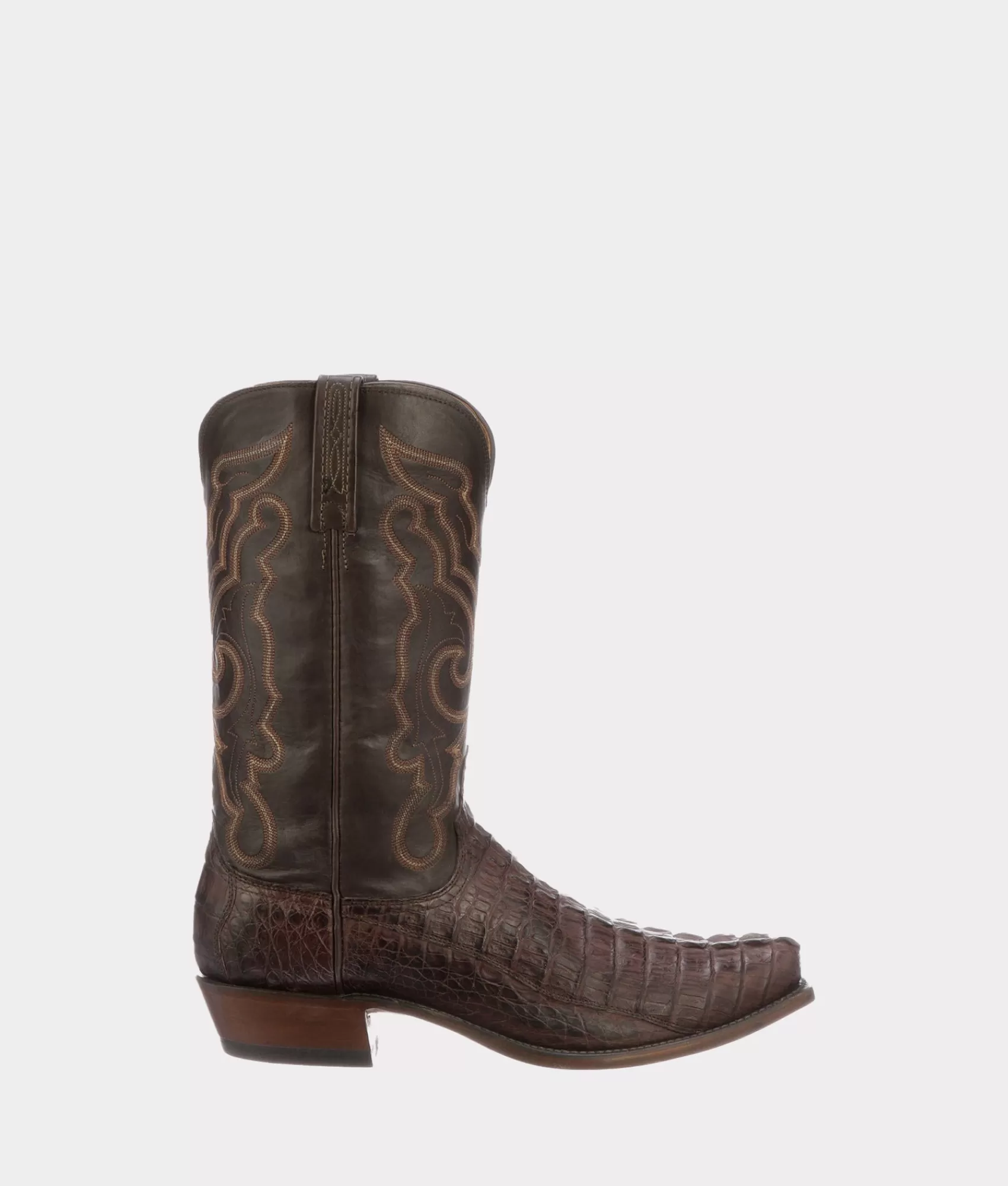 Lucchese Cowboy | Franklin BarrelBrown+Chocolate