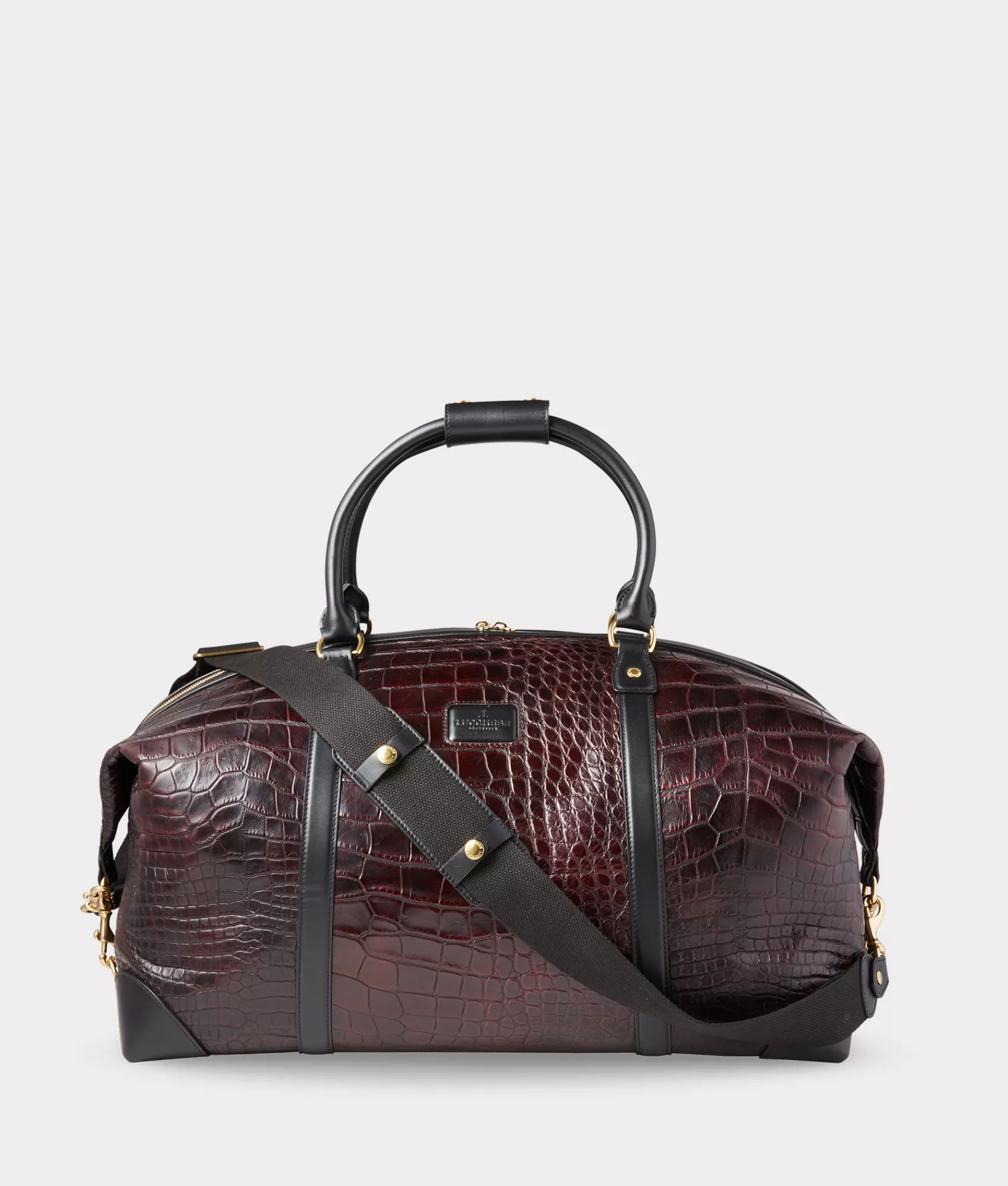 Lucchese Travel | Travel | Giant Gator Duffle - Large BlackCherry