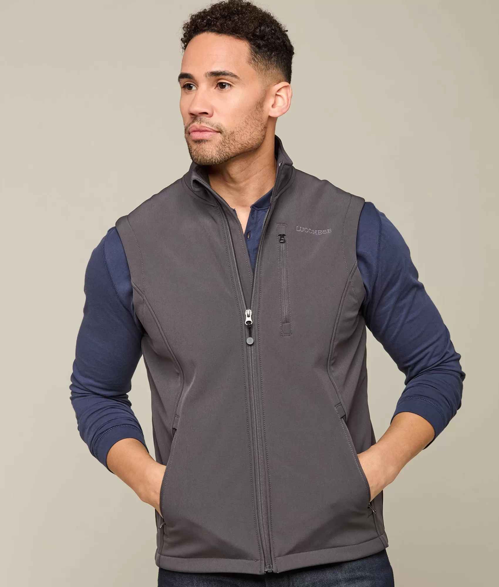 Lucchese Outerwear | Men's Ripstop Vest Grey
