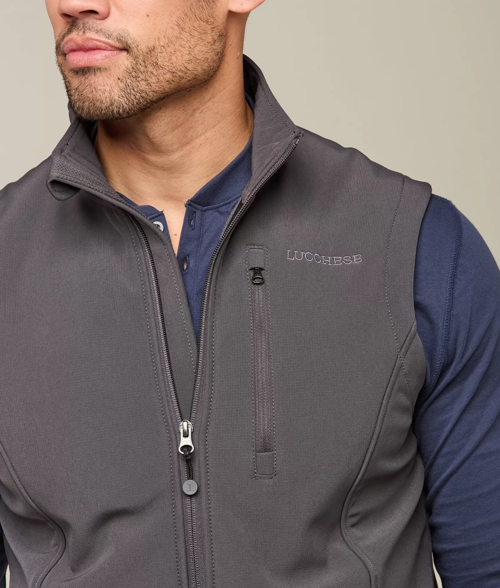 Lucchese Outerwear | Men's Ripstop Vest Grey