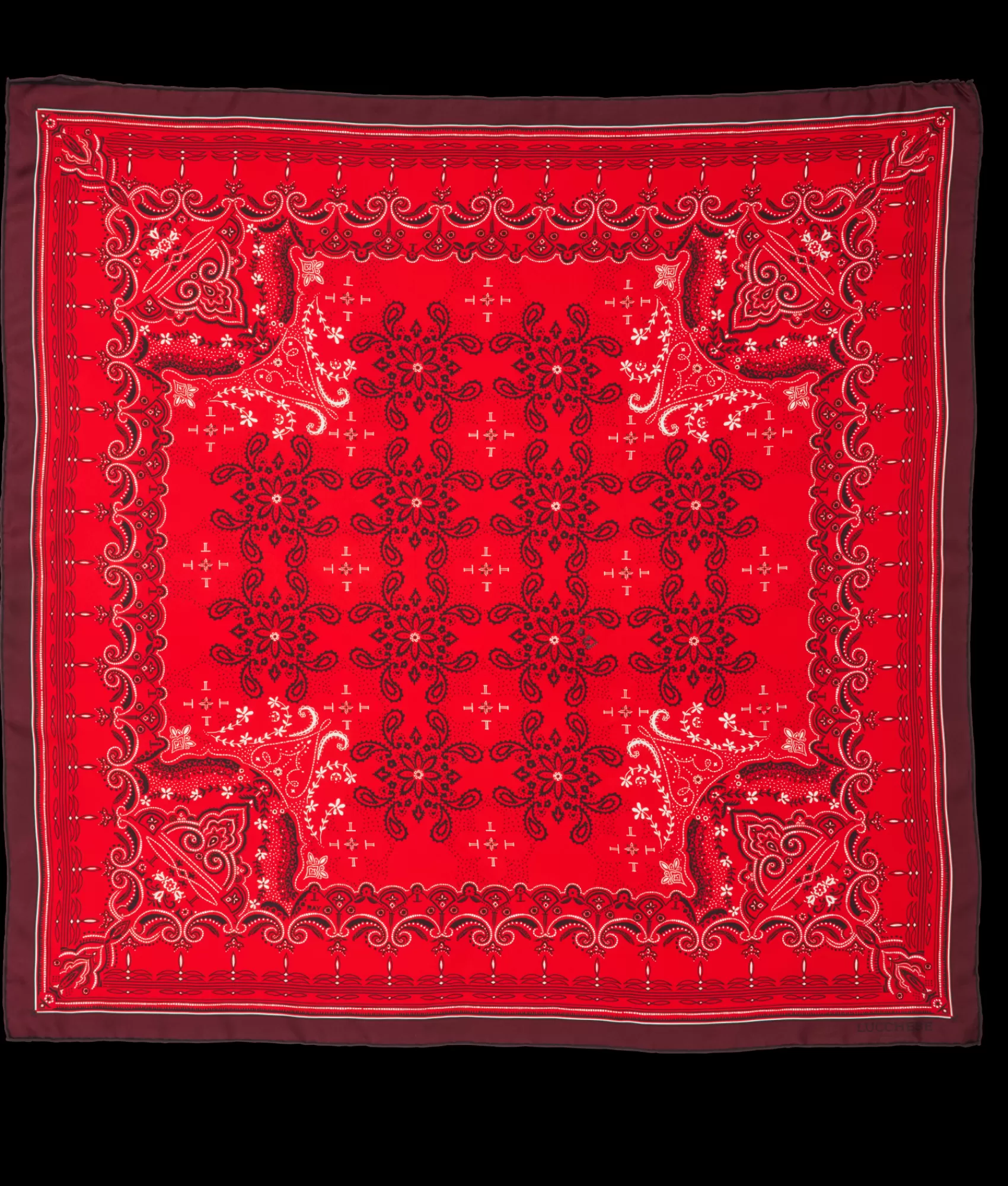 Lucchese Scarves | Scarves | Mirrored L Scarf Red/Burgundy