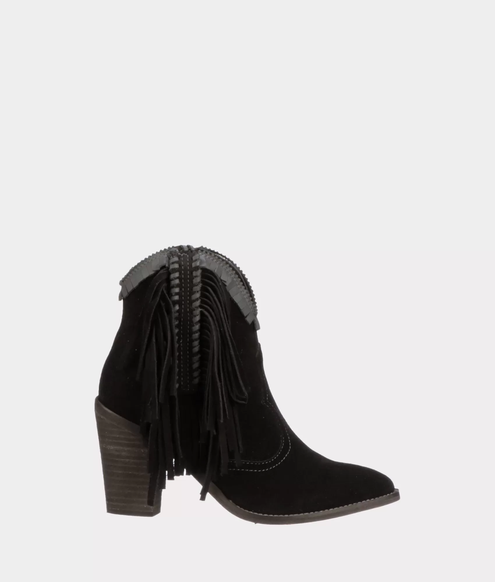 Lucchese Booties | Sofia Fringe Black