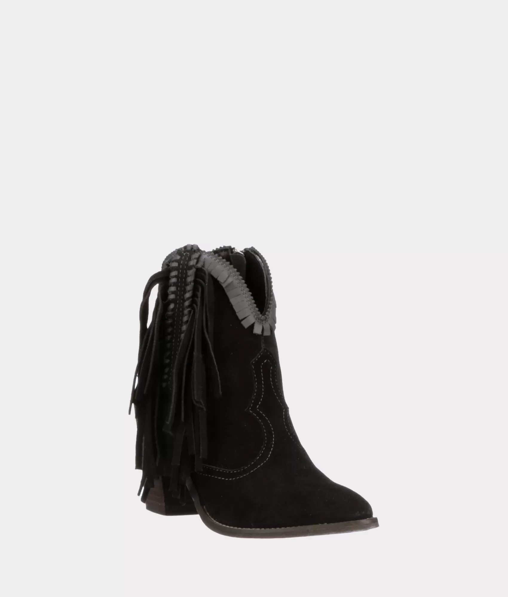 Lucchese Booties | Sofia Fringe Black