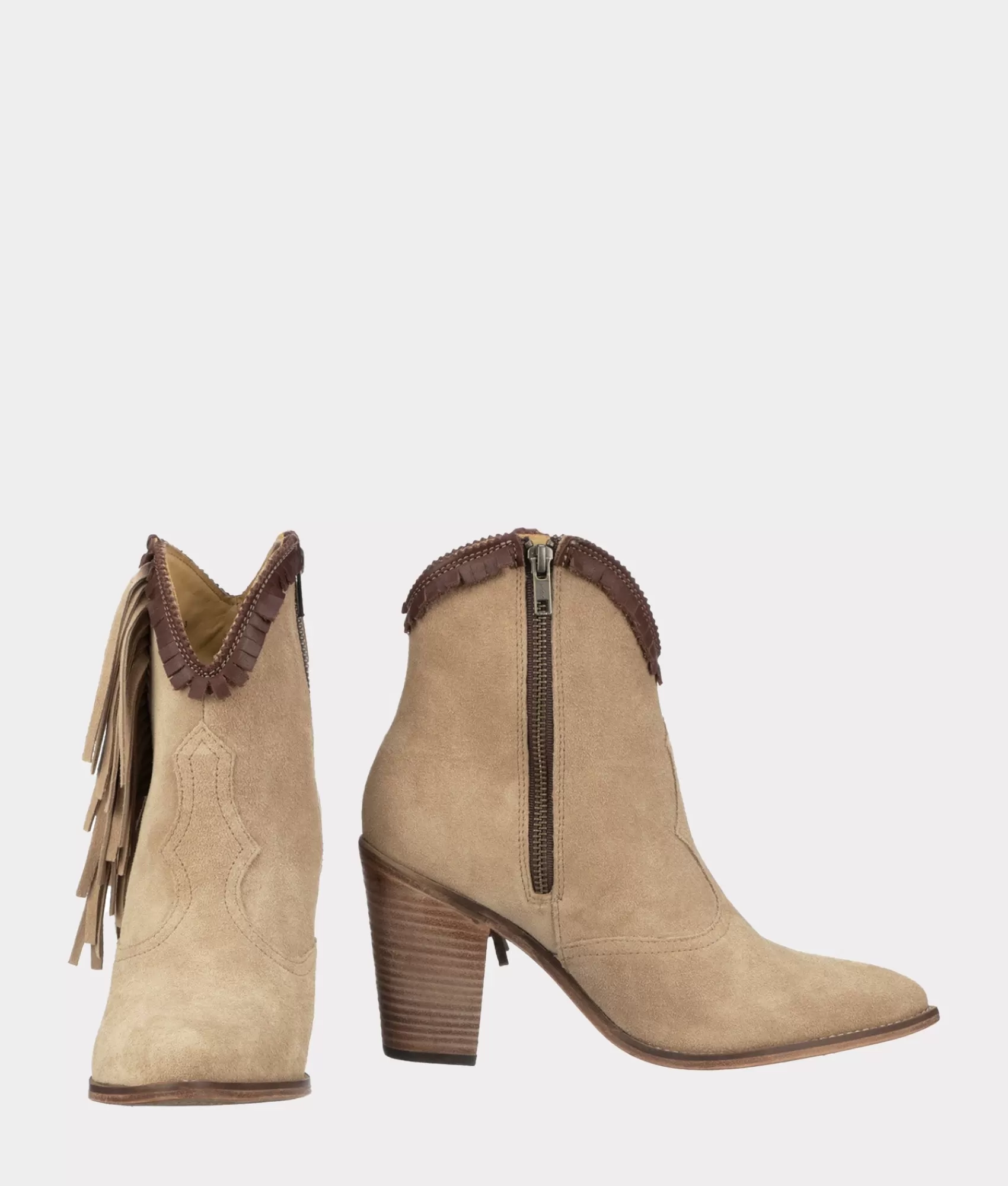 Lucchese Booties | Sofia Fringe Camel
