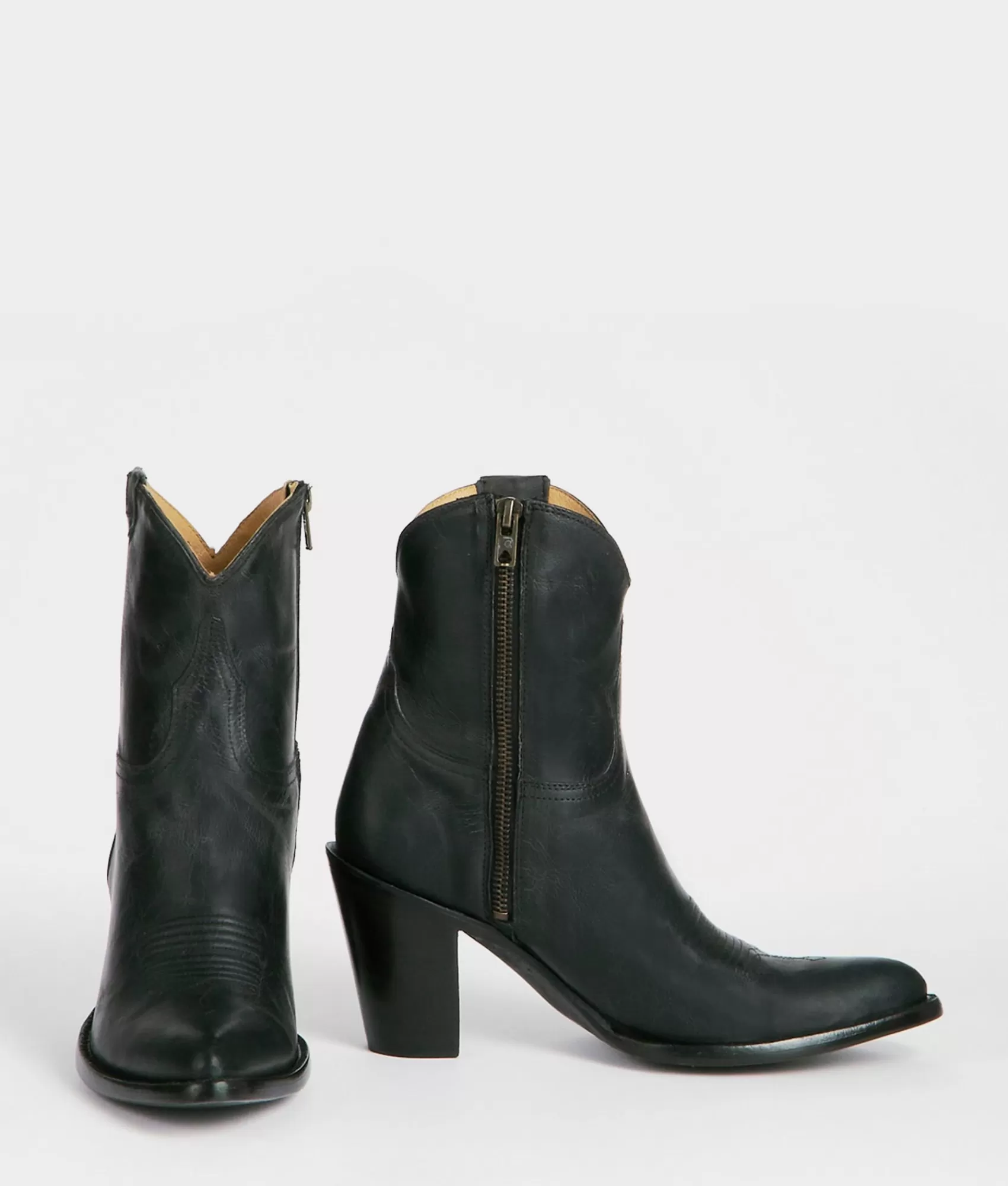 Lucchese Booties | Cowboy | Violet Black